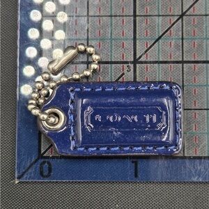 Coach Blue Leather Mini Tag